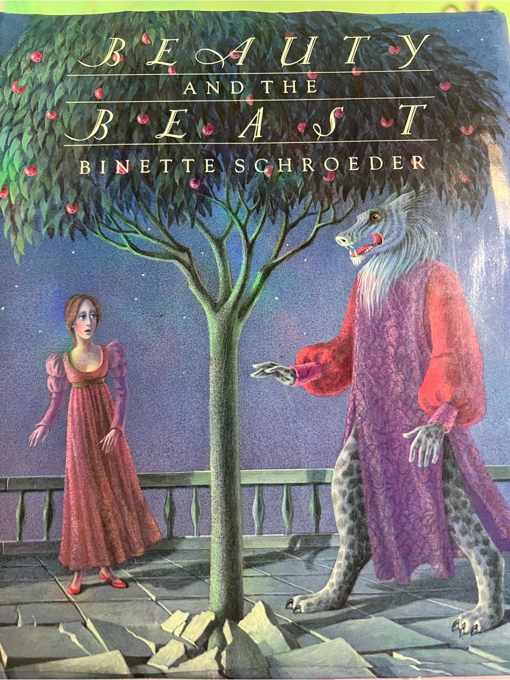 Beauty and the Beast Illustrated Hardcover - - Purple/Red